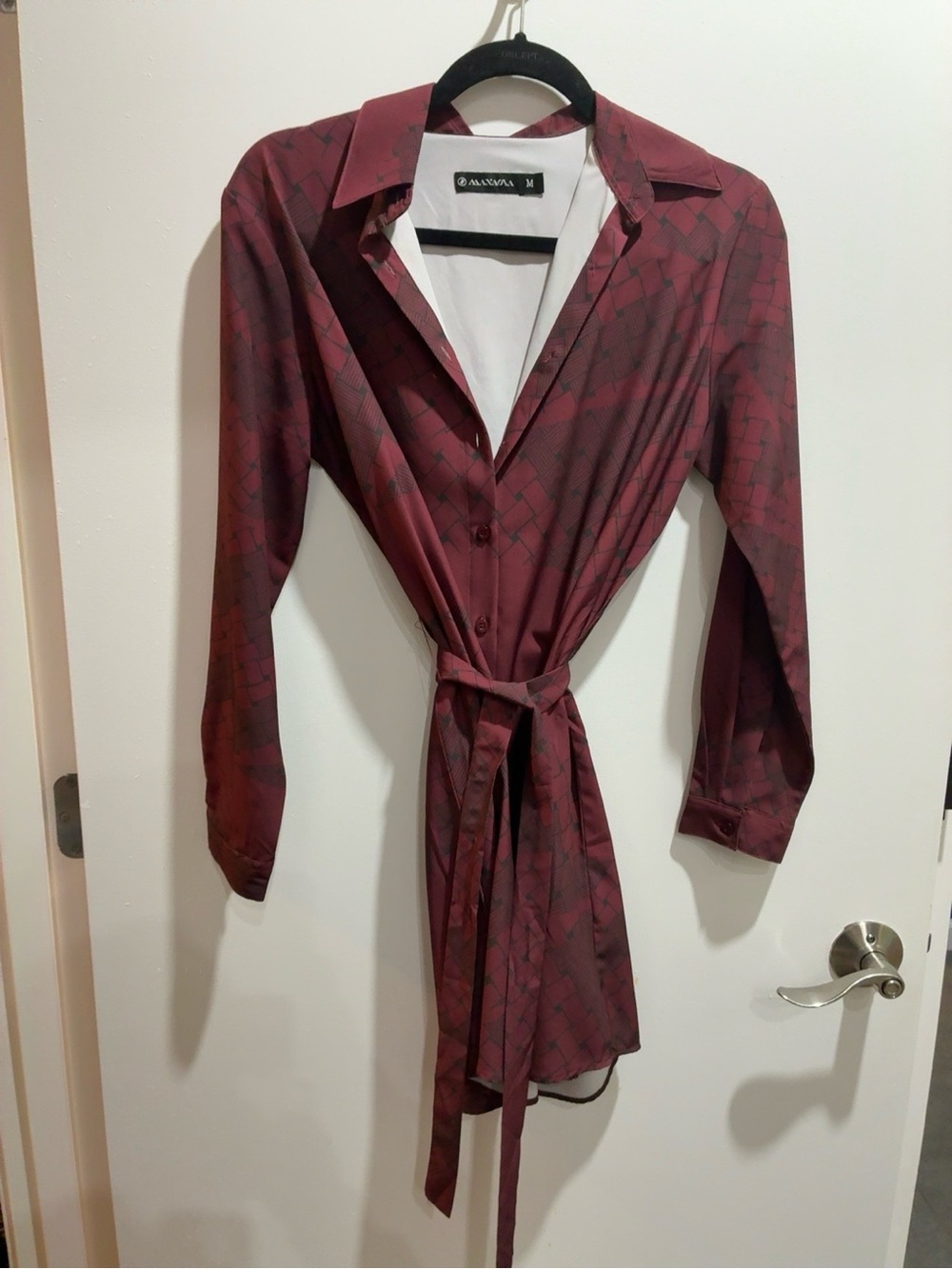 MANAOLA Red Lauhala Shirt Dress with Tie Waist NWOT